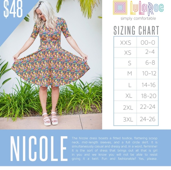 Lularoe Nicole Dress - Picture 1 of 3